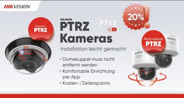 20 % Rabatt auf PTRZ-Kameras